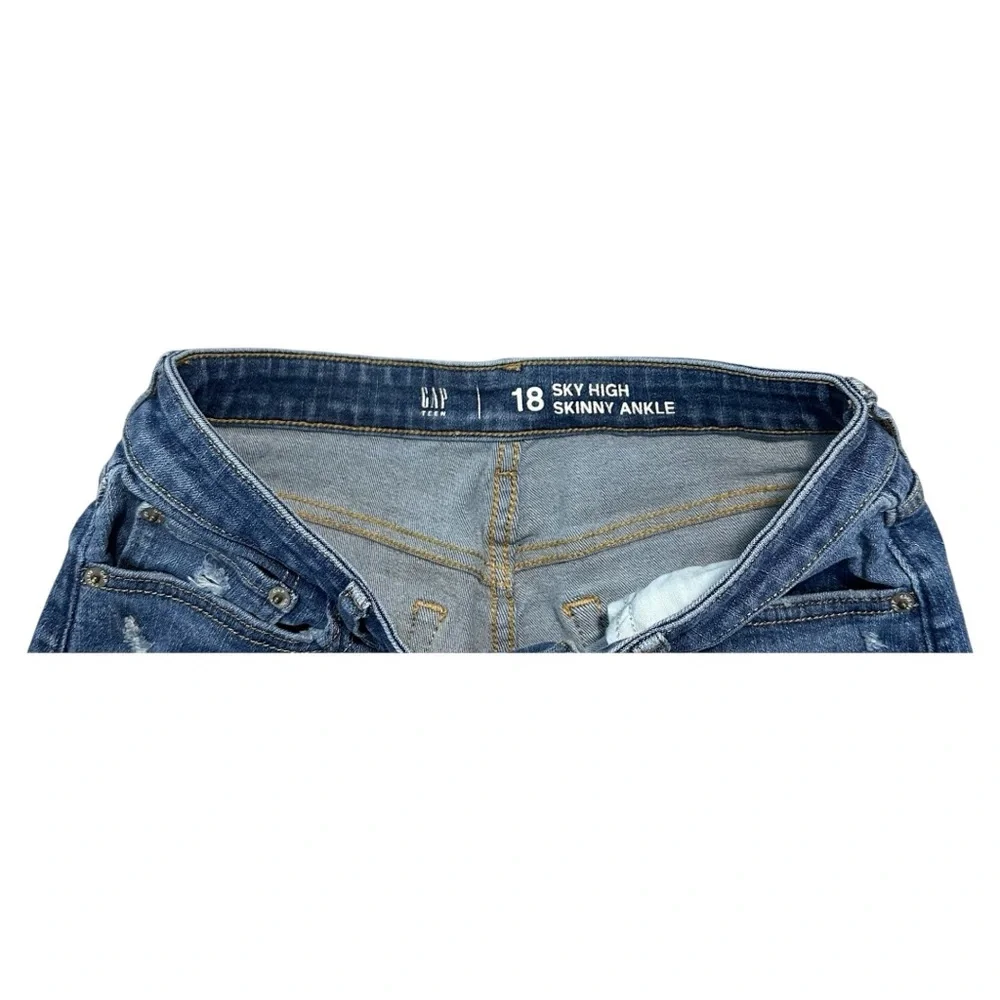 GAP | Teen Sky High Distressed Skinny Jeans in Medium Wash | Size 18 | BRAND NEW